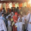 anna vastra daana satram- poojya swamiji distributing rice-5mar2013